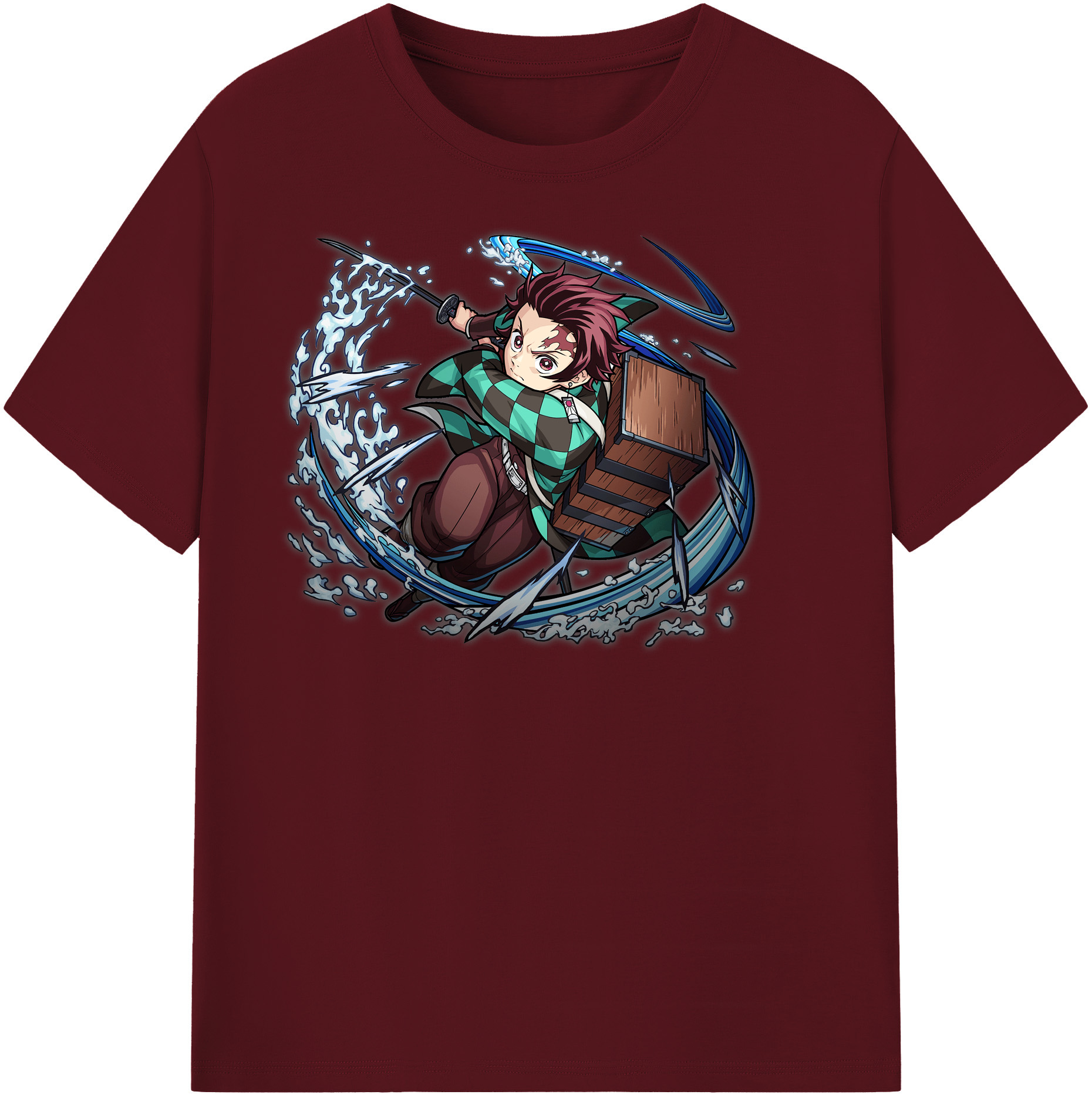 （画像用） 鬼滅の刃 竈門 炭治郎／かまど たんじろう Kamado Tanjirou 綿100％半袖Tシャツ（フロントプリント）